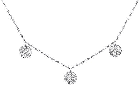 Skull and Bones Necklace in Yellow Gold and Diamond