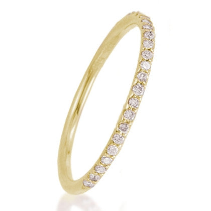 White Gold Single Flower Eternity Band