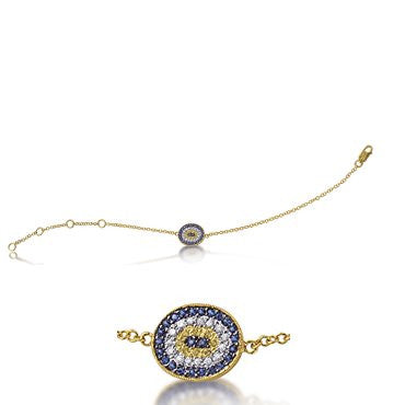 Evil Eye Bracelet in Yellow Gold