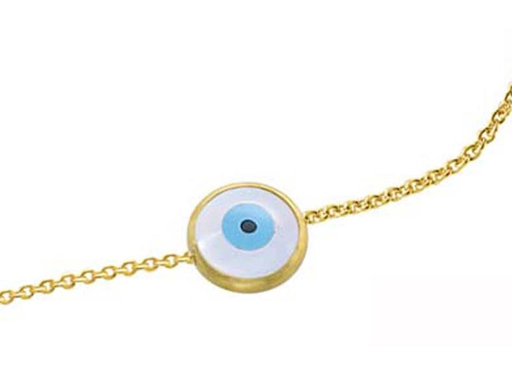 Evil Eye Bracelet Yellow Gold