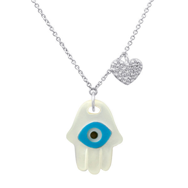 Peace Sign of Diamonds Disc Necklace in Rose Gold
