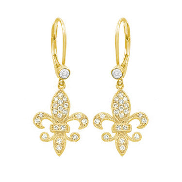 Diamond Euro Wire Disc Earrings