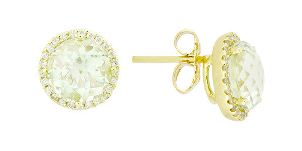Yellow Gold and Diamond Circles Earrings